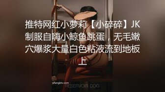 推特网红小萝莉【小碎碎】JK制服自嗨小鲸鱼跳蛋，无毛嫩穴爆浆大量白色粘液流到地板上